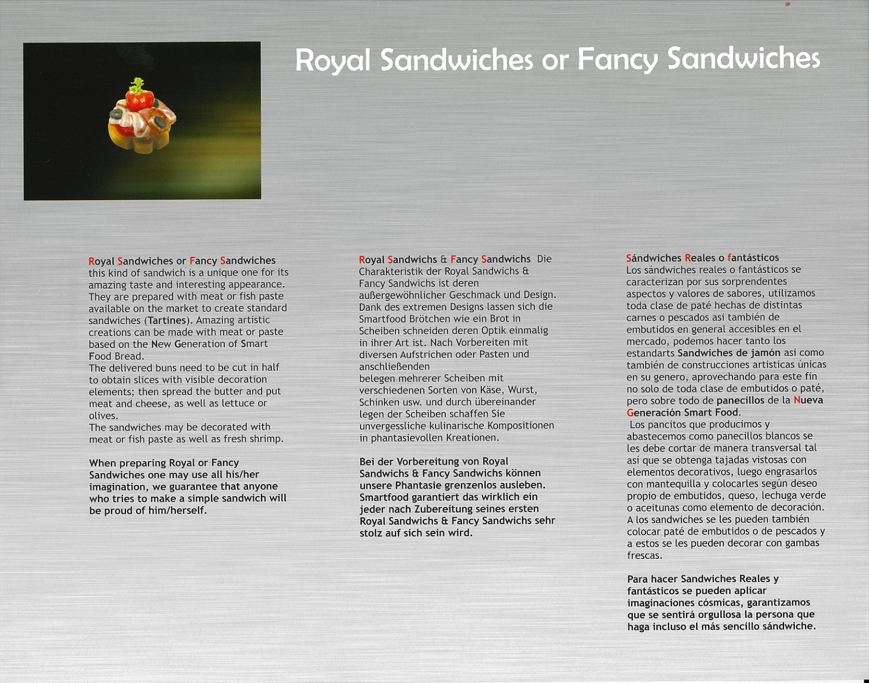 Royal Sandwiches - Exklusive Sandwich-Kreationen für gehobene Ansprüche
