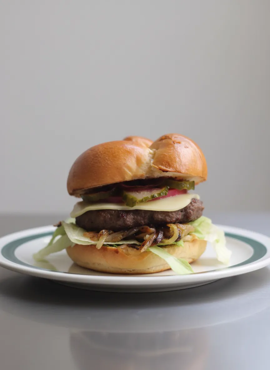 Klassischer Cheeseburger